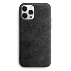 Magnetische Alcantara Hülle für iPhone 16/15/14/13/12 - Luxus Kunstleder Supercar Wildleder Handyhülle - Premium Italienisches Material | MagSafe