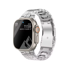 Luxury Titanium-Armband für Apple Watch Ultra 49mm, 45mm, 44mm, 41mm, 38mm | Herrenstil Armband für IWatch 9 SE 8 7 6 5 4