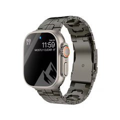 Luxury Titanium-Armband für Apple Watch Ultra 49mm, 45mm, 44mm, 41mm, 38mm | Herrenstil Armband für IWatch 9 SE 8 7 6 5 4