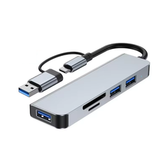 AVLANO 5-in-2 USB 3.0 Type C Adapter Docking Station – Multi-Hub Splitter für MacBook Pro