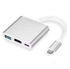 AVLANO 3-in-1 USB C HUB – Type C zu HDMI, USB 3.0 und Ladeadapter