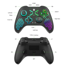 AVLANO Controller Elite Pro V1 RGB Wireless Controller für Windows PC/Xbox One/Xbox Series X/S – Multifunktionaler Gamepad Joystick mit 650mAh Akku