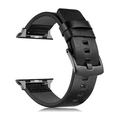 Echtleder Armband für Apple Watch Ultra 2, Serie 9-8-7-6-SE | 49mm, 45mm, 44mm, 41mm, 40mm | Hochwertiges Kalbslederband mit Schnalle